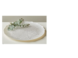 White Glass Platter