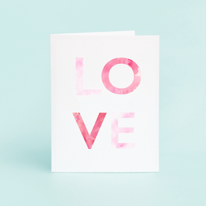 LOVE watercolor card