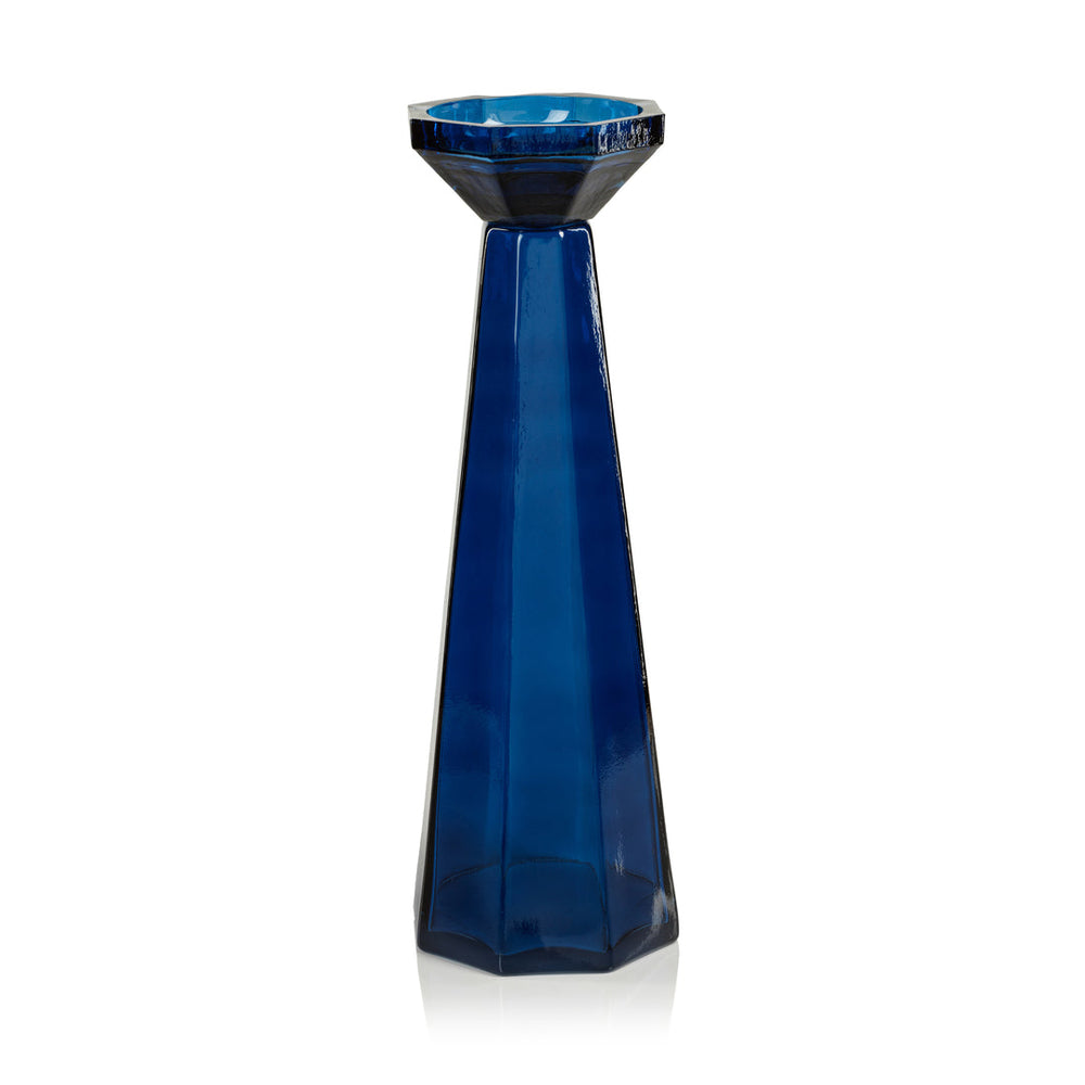 Cobalt Glass Candle Holders