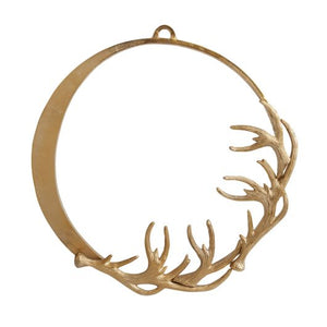 Antique Gold Antler Wreath