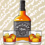 "Whiskey 1866" Paper Cocktail Napkins
