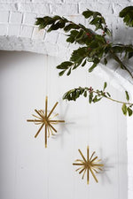 Hanging Curly Gold Snowflakes