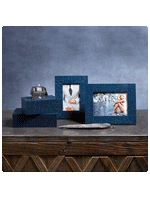 Blue Abstract Inlay Picture Frame