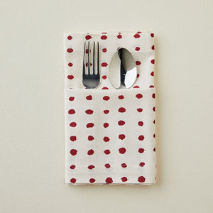 
            
                Load image into Gallery viewer, Red Dotted Cloth Dinner Napkin
            
        